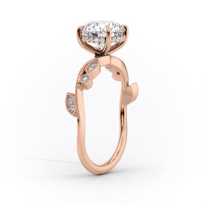 The Robin Set With A 1 Carat Oval Lab Diamond