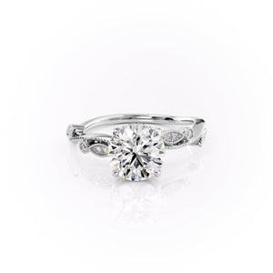 The Robin Set With A 3 Carat Round Lab Diamond