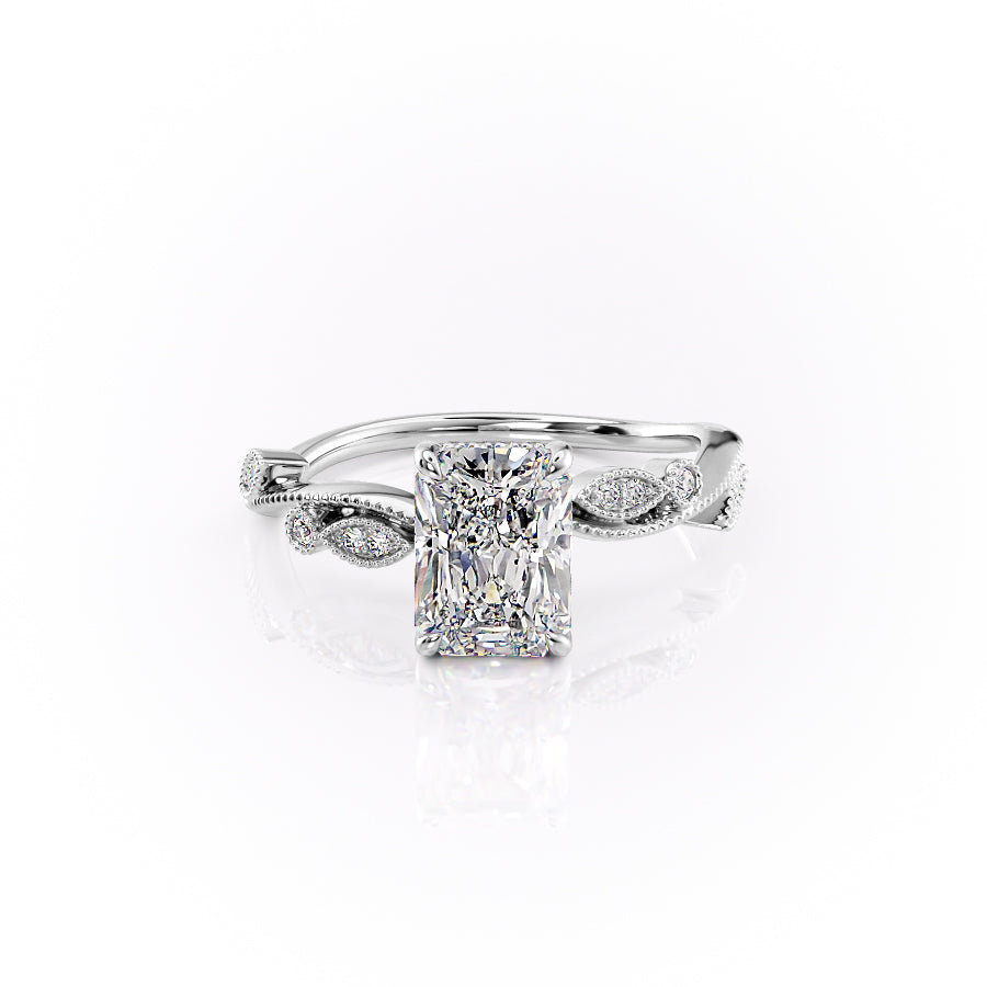 The Robin Set With A 1.5 Carat Radiant Lab Diamond