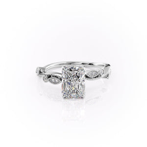 The Robin Set With A 1 Carat Radiant Lab Diamond