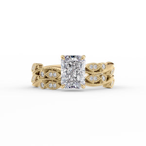 The Robin Set With A 2.5 Carat Radiant Lab Diamond