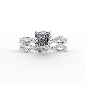The Daisy Set With A 2 Carat Cushion Lab Diamond