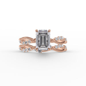 The Daisy Set With A 1 Carat Emerald Lab Diamond