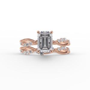 The Daisy Set With A 1.5 Carat Emerald Lab Diamond