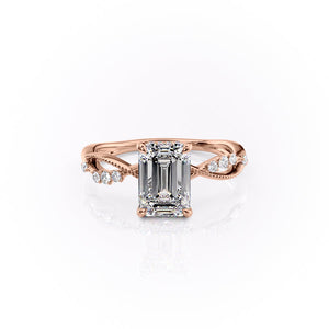 The Daisy Set With A 1 Carat Emerald Lab Diamond
