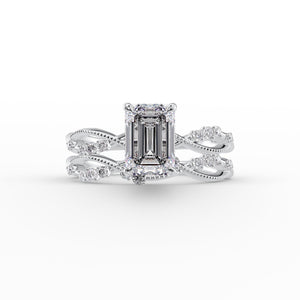 The Daisy Set With A 2 Carat Emerald Lab Diamond