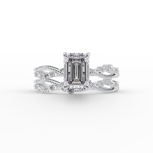 The Daisy Set With A 1.5 Carat Emerald Lab Diamond
