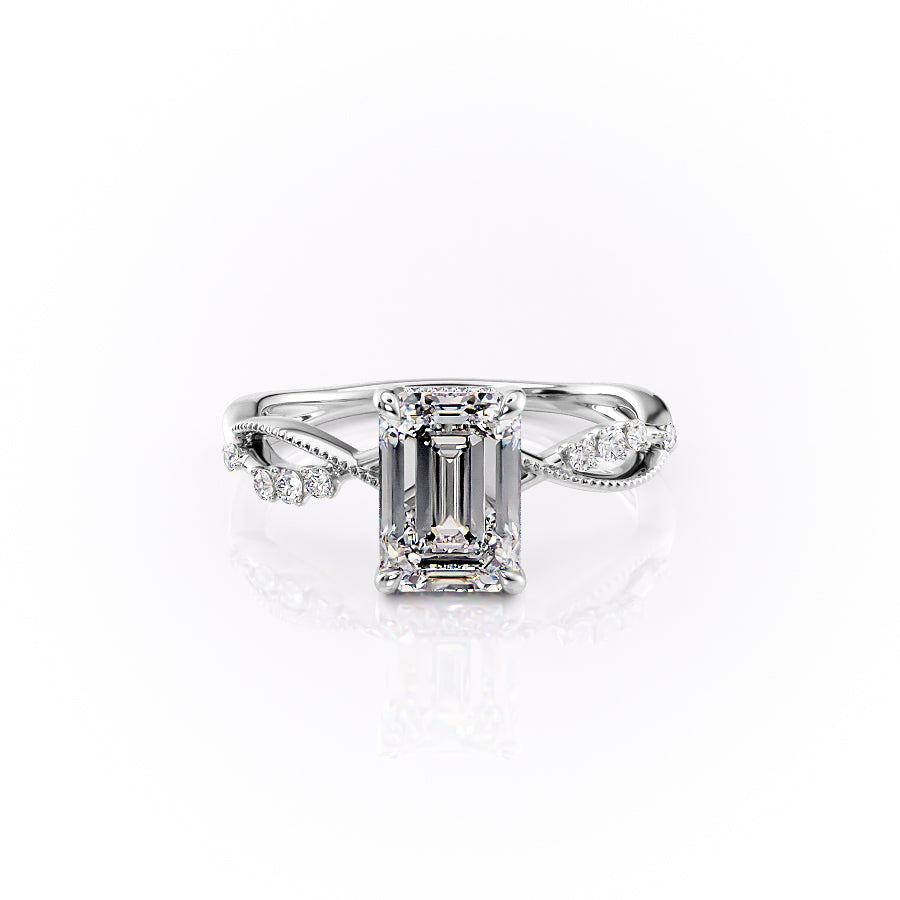 The Daisy Set With A 2 Carat Emerald Lab Diamond
