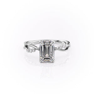 The Daisy Set With A 2 Carat Emerald Lab Diamond