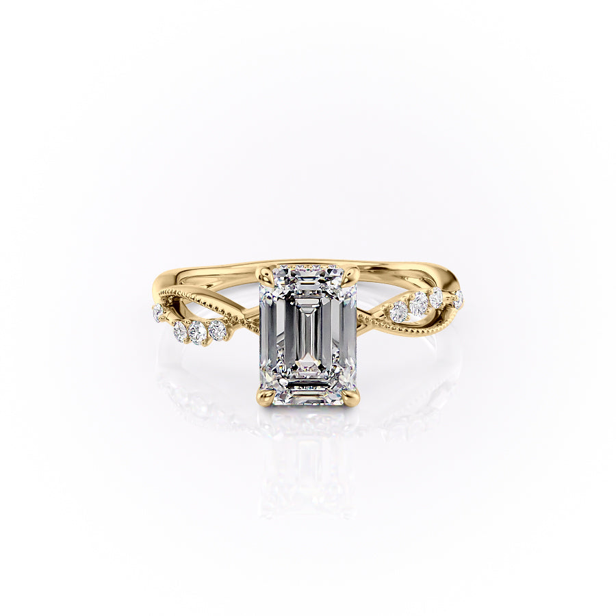 The Daisy Set With A 2 Carat Emerald Lab Diamond