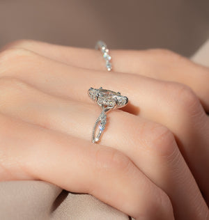The Daisy Set With A 2 Carat Marquise Lab Diamond