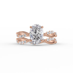 The Daisy Set With A 2 Carat Oval Lab Diamond