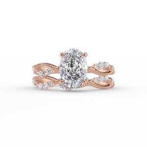 The Daisy Set With A 2 Carat Oval Lab Diamond