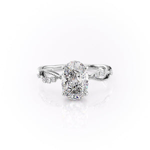 The Daisy Set With A 2 Carat Oval Moissanite
