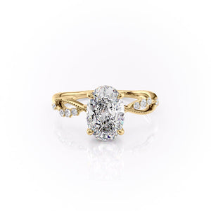 The Daisy Set With A 3 Carat Oval Lab Diamond