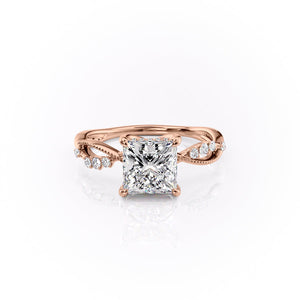 The Daisy Set With A 1 Carat Princess Lab Diamond