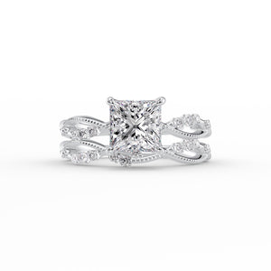 The Daisy Set With A 2 Carat Princess Lab Diamond