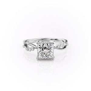 The Daisy Set With A 1.5 Carat Princess Lab Diamond