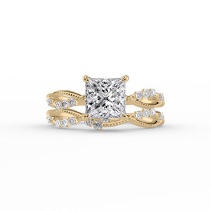 The Daisy Set With A 1 Carat Princess Lab Diamond