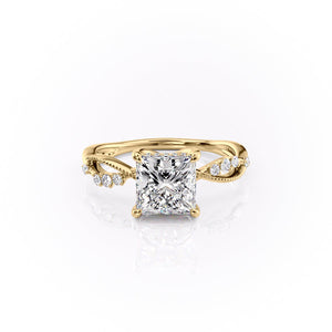 The Daisy Set With A 1.5 Carat Princess Lab Diamond