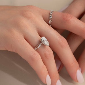 The Daisy Set With A 2 Carat Pear Lab Diamond