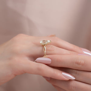 The Daisy Set With A 2 Carat Pear Lab Diamond