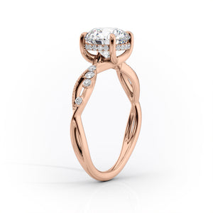 The Daisy Set With A 1 Carat Oval Lab Diamond