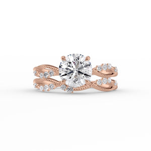 The Daisy Set With A 3 Carat Round Lab Diamond