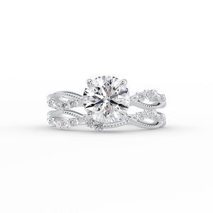The Daisy Set With A 2.5 Carat Round Lab Diamond
