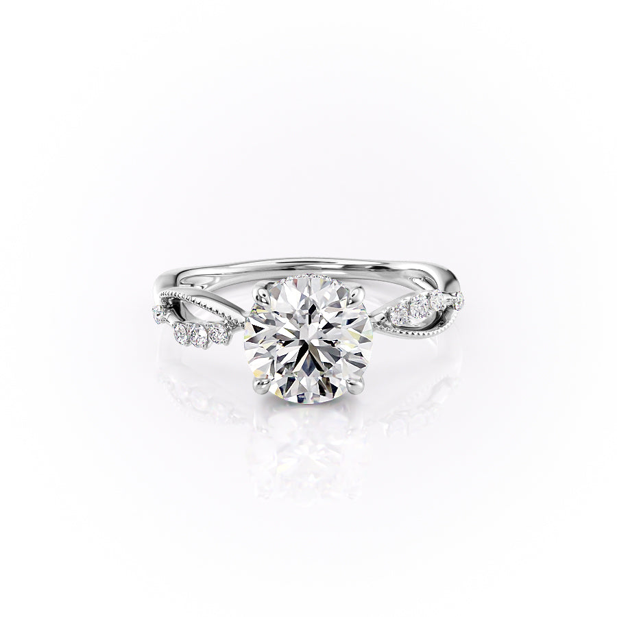 The Daisy Set With A 3 Carat Round Lab Diamond