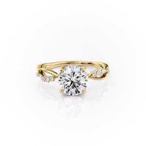 The Daisy Set With A 2 Carat Round Lab Diamond