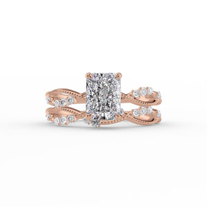 The Daisy Set With A 1 Carat Radiant Lab Diamond