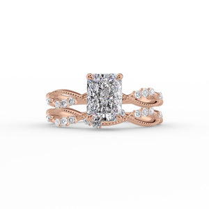The Daisy Set With A 1.5 Carat Radiant Lab Diamond