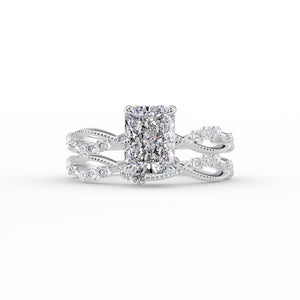 The Daisy Set With A 1 Carat Radiant Lab Diamond