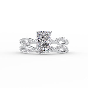 The Daisy Set With A 1.5 Carat Radiant Moissanite