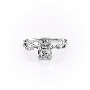 The Daisy Set With A 3 Carat Radiant Lab Diamond