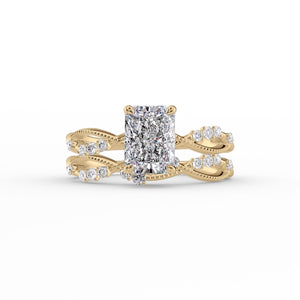 The Daisy Set With A 3 Carat Radiant Lab Diamond