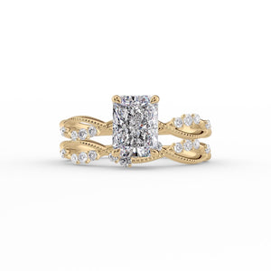 The Daisy Set With A 1.5 Carat Radiant Lab Diamond