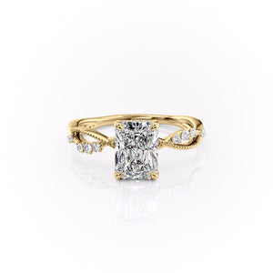 The Daisy Set With A 3 Carat Radiant Lab Diamond