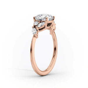The Melissa Set With A 2.5 Carat Cushion Lab Diamond