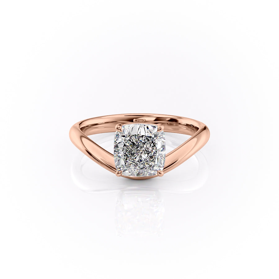 The Berta Set With A 2 Carat Cushion Lab Diamond