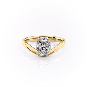 The Berta Set With A 3 Carat Elongated Cushion Lab Diamond