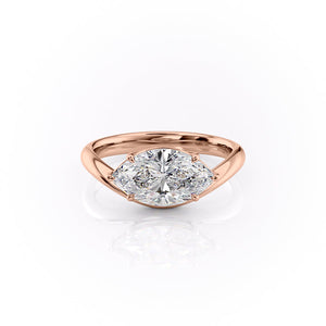 The Berta Set With A 3 Carat Marquise Lab Diamond
