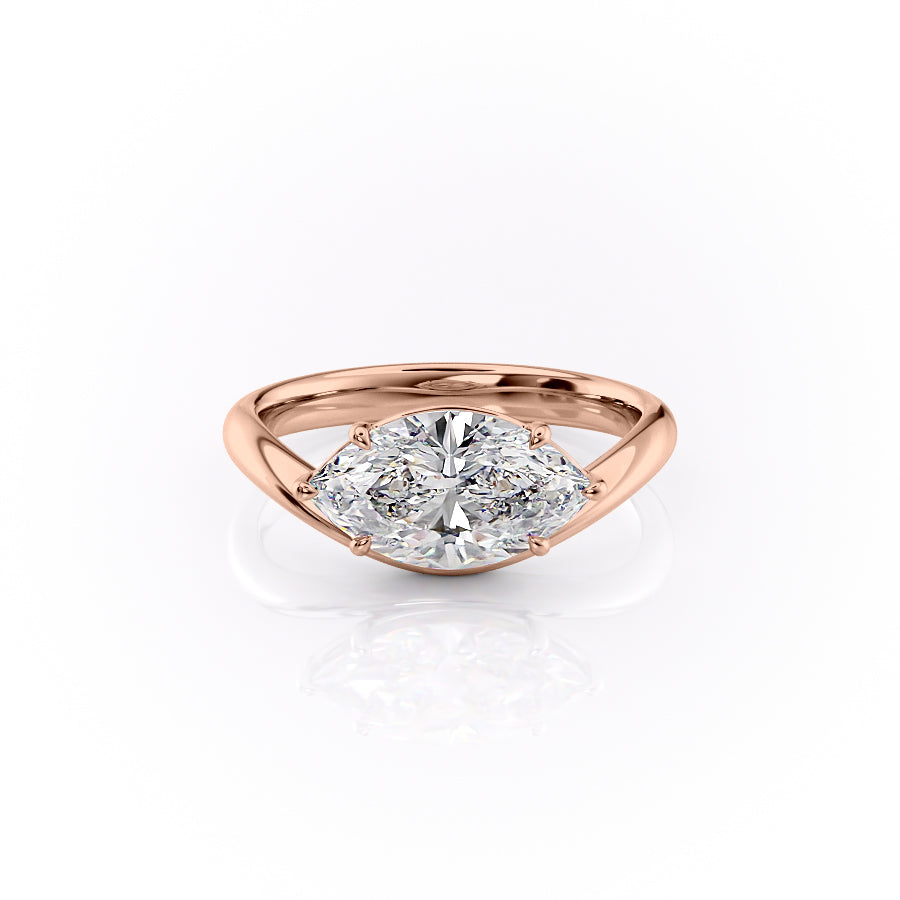 The Berta Set With A 1.5 Carat Marquise Lab Diamond