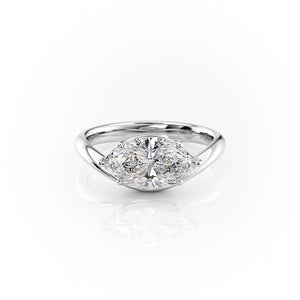 The Berta Set With A 2 Carat Marquise Lab Diamond