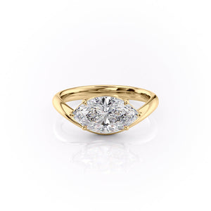 The Berta Set With A 1.5 Carat Marquise Lab Diamond