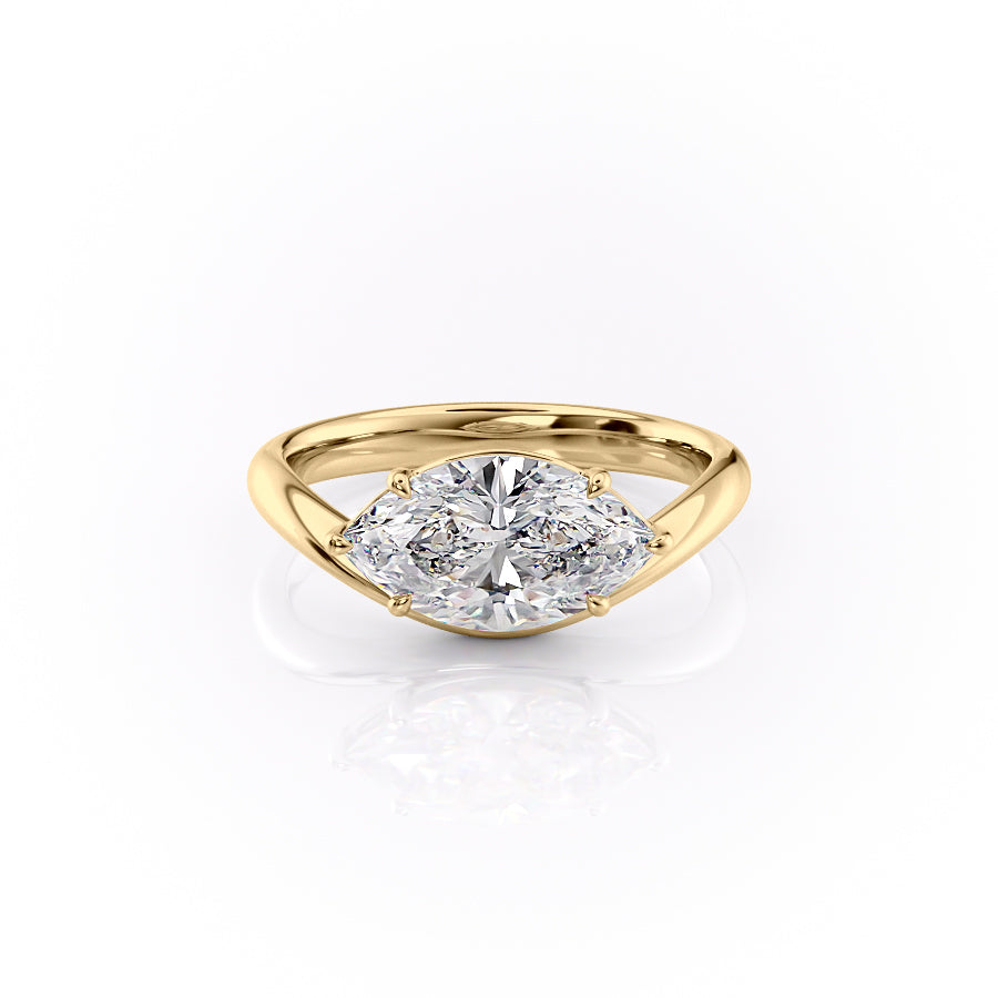 The Berta Set With A 2.5 Carat Marquise Lab Diamond