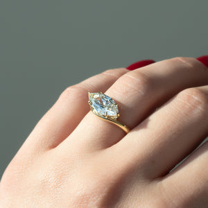 The Berta Set With A 3 Carat Marquise Lab Diamond
