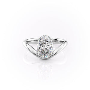 The Berta Set With A 1.5 Carat Oval Lab Diamond