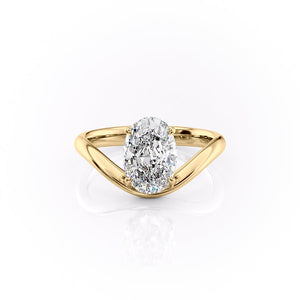 The Berta Set With A 1.5 Carat Oval Lab Diamond